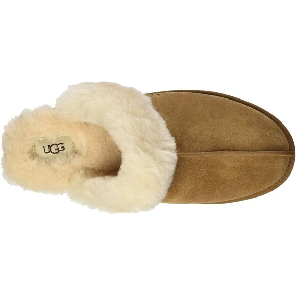 🆕Women's Chestnut Imported Sheepskin Dyed Sheep Fur Suede upper Slipper - Picture 10 of 12